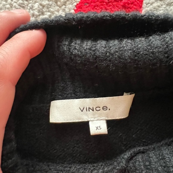 Vince Black Cashmere Turtleneck Pullover Sweater - Picture 2 of 4